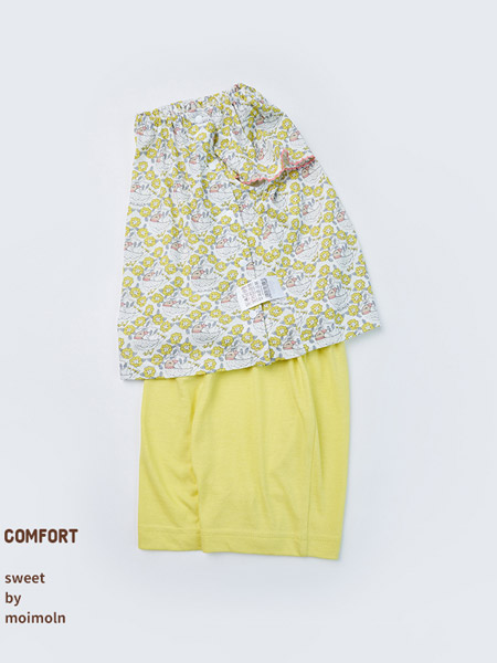 moimoln童装品牌2021夏季新款女宝印花可爱内衣套装家居服睡衣