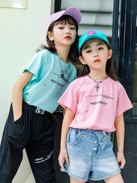卡儿菲特童装品牌2021夏季韩版冰丝T恤