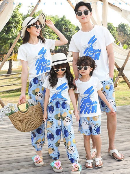 童装品牌2021夏季2021新款夏款沙滩海边旅游亲套装