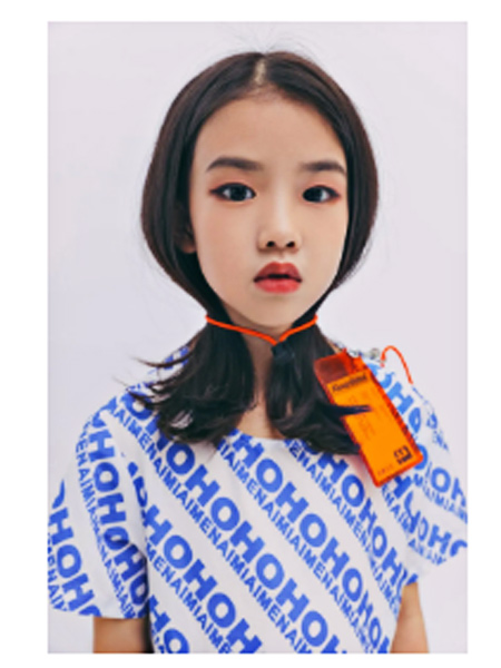 艾米艾门童装品牌2021夏季韩版字母印花连衣裙