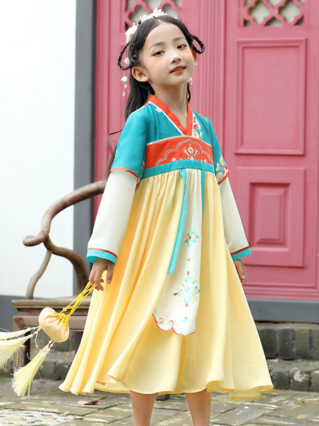 童装品牌2021夏季新款夏装中国风超仙襦裙儿童唐装古风连衣裙