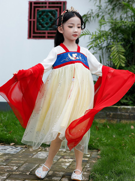 童装品牌2021夏季新款中国风超仙襦裙儿童唐装古风连衣裙
