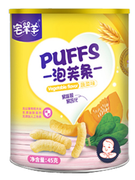 宅羊羊婴儿食品泡芙条蔬菜味