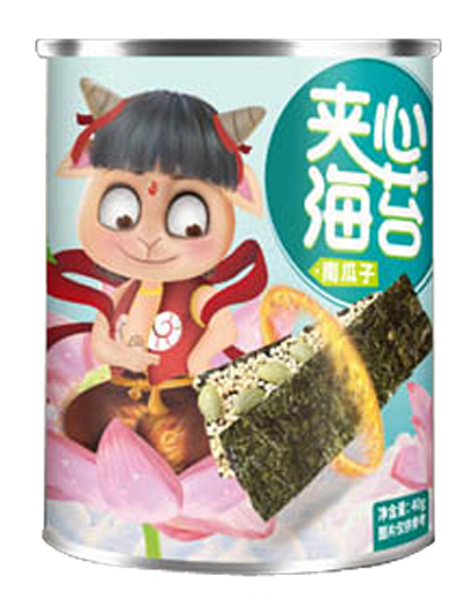 宅羊羊婴儿食品夹心海苔-南瓜子