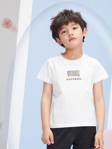 小红豆童装童装品牌2021夏季韩版字母印花T恤