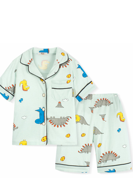 poipoilu（泡泡噜）童装品牌2021夏季中大童韩版睡衣两件套男女童短袖套装