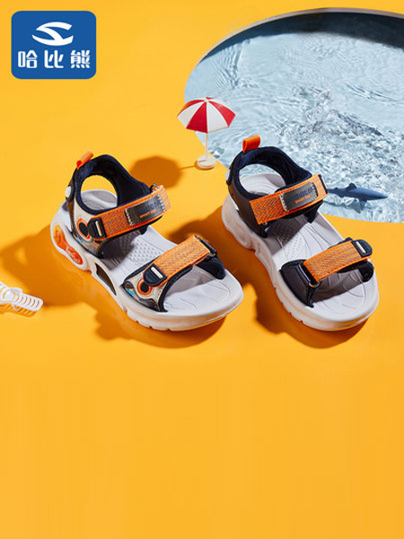 HappyBear哈比熊童鞋品牌2021夏季新款男女童鞋子休闲小男孩运动沙滩鞋百搭