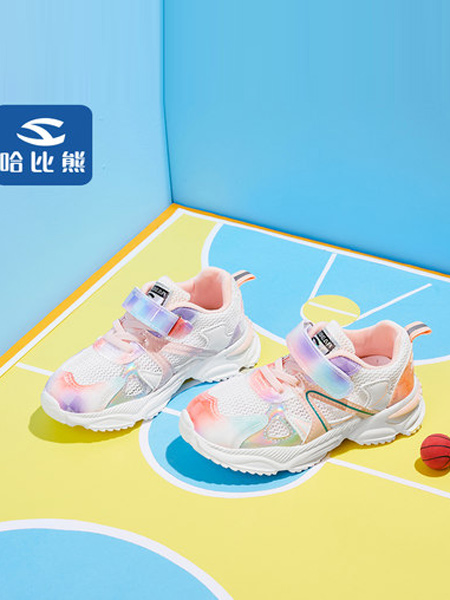 HappyBear哈比熊童鞋品牌2021夏季透气网面网鞋女孩鞋子儿童运动鞋