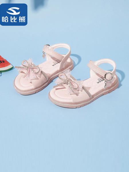 HappyBear哈比熊童鞋品牌2021夏季中大童公主儿童女孩软底沙滩鞋