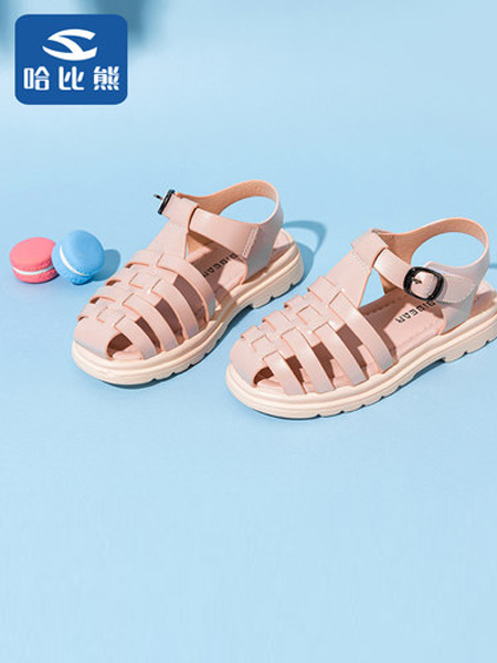 HappyBear哈比熊童鞋品牌2021夏季沙滩鞋儿童软底公主鞋小女孩罗马鞋子