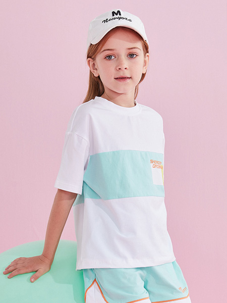 瓢虫之家童装品牌2021夏季薄款短袖T恤运动中大童宝宝儿童装8岁女孩夏装两件套
