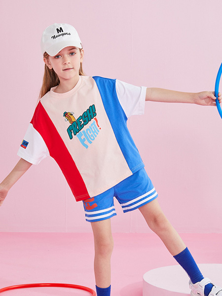 瓢虫之家童装品牌2021夏季薄款短袖T恤9岁女孩运动套装