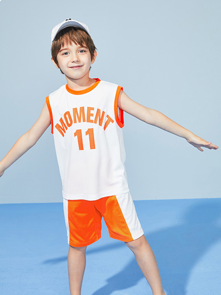 瓢虫之家童装品牌2021夏季薄款速干短袖背心运动透气篮球服球衣