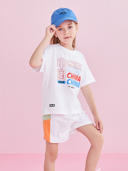 品牌2021夏季薄款短袖T恤7岁女孩套装