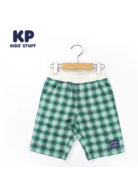 knitplanner童装品牌2021春夏新品日本制时尚休闲格子5分裤