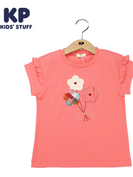 knitplanner童装品牌2021春夏新品纯色圆领休闲T恤上衣