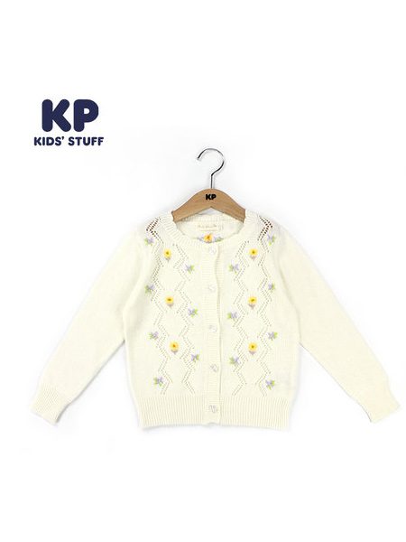 knitplanner童装品牌2021春夏新品卡通图案针织开衫