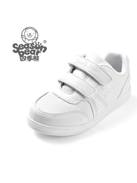 四季熊童鞋品牌2021夏季儿童白色白波鞋女男童板鞋春季新品学生小白鞋