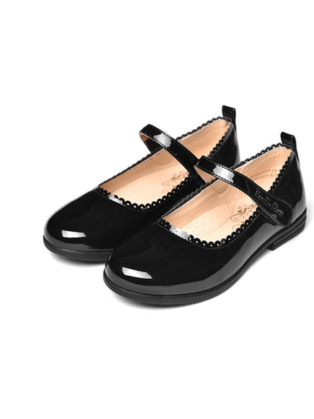 四季熊童鞋品牌2021夏季女童礼服鞋公主鞋新款黑色小皮鞋演出鞋软面中大童鞋子