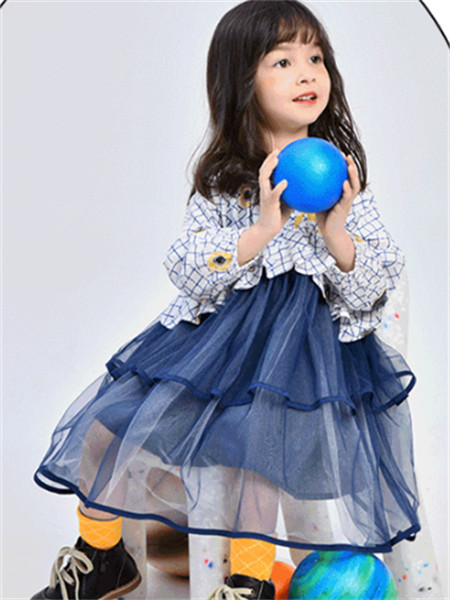 安米莉AMILRIS童装品牌2021秋季格子纹路翻领两件套