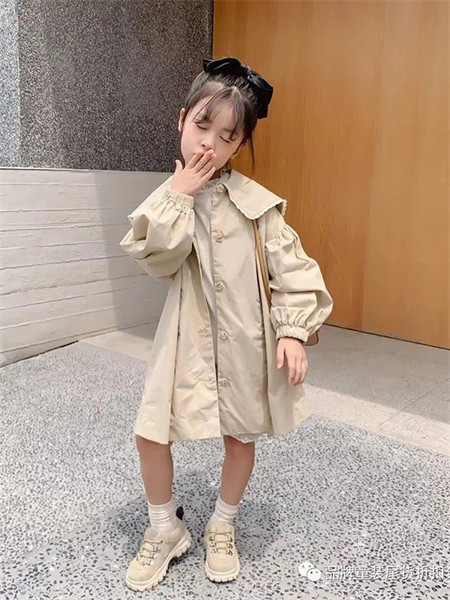 童装品牌2021秋季雪纺韩版风衣外套