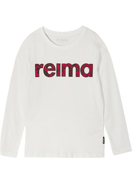 Reima童装品牌2021秋冬新款纯棉有机棉字母印花潮流上衣