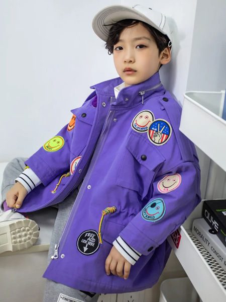 RE-DB另贝童装品牌2021秋冬紫色外套