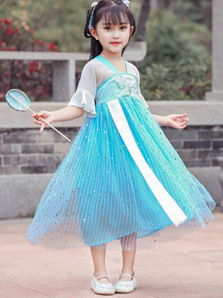 桐花坞童装品牌新款齐胸襦裙中国风连衣裙