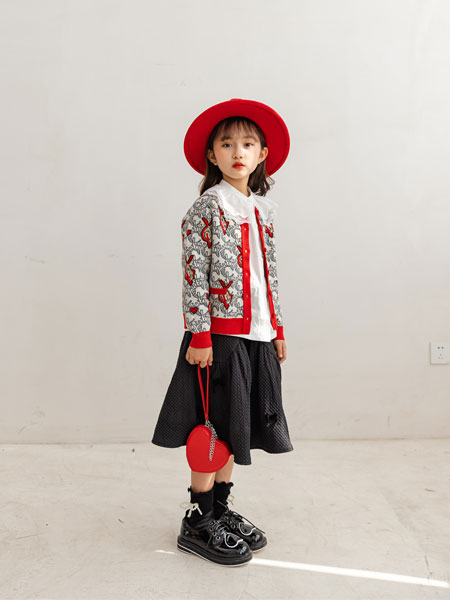 童装品牌2021秋冬时髦刺绣韩版针织外套