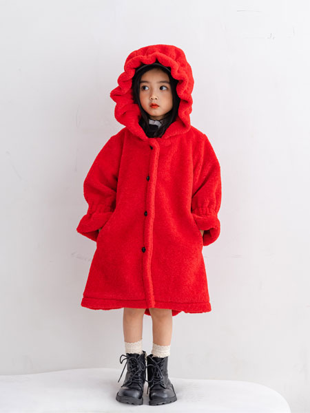 童装品牌2021秋冬小红帽长款大衣