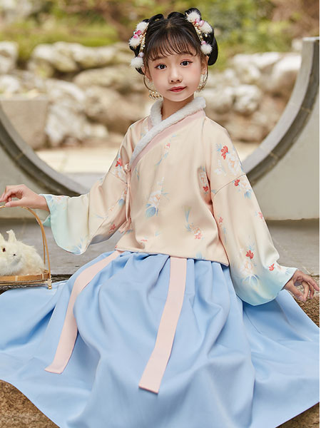 童装品牌2021冬季气质淑女中国风汉服