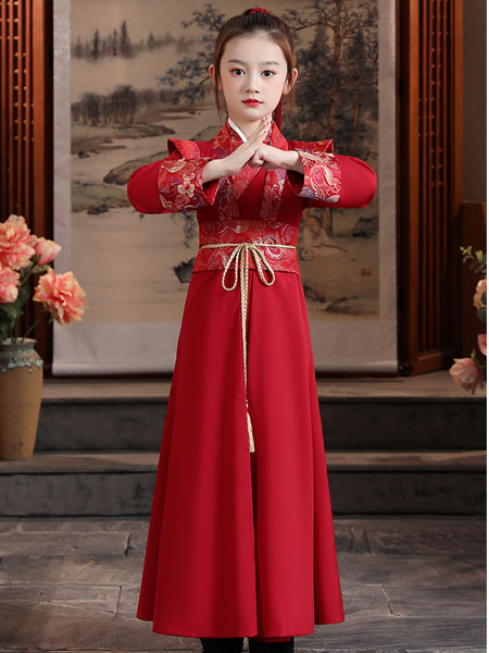 伊尚贝丽童装品牌2021冬季中国风国学演出服