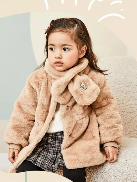 艾艾屋童装品牌2021冬季羊毛柔软舒适外套 