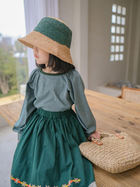 蒂萨纳D`sana童装品牌2022春季森系韩版半身裙子