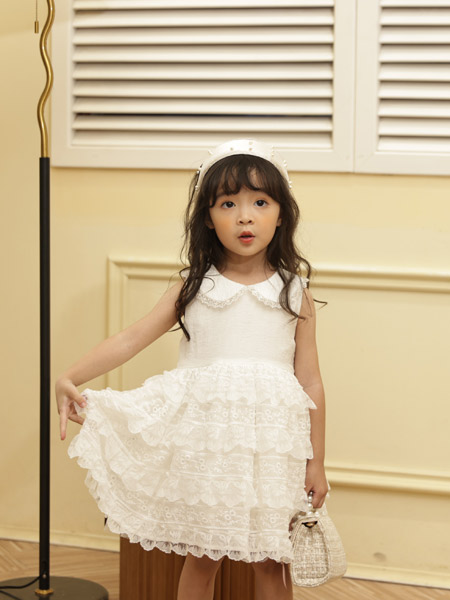 童装品牌2022春夏韩版公主森系蕾丝公主裙