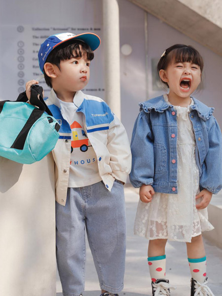 杭州依存品牌管理有限公司童装品牌2022夏季韩版复古潮童宽松潮百搭牛仔休闲外套