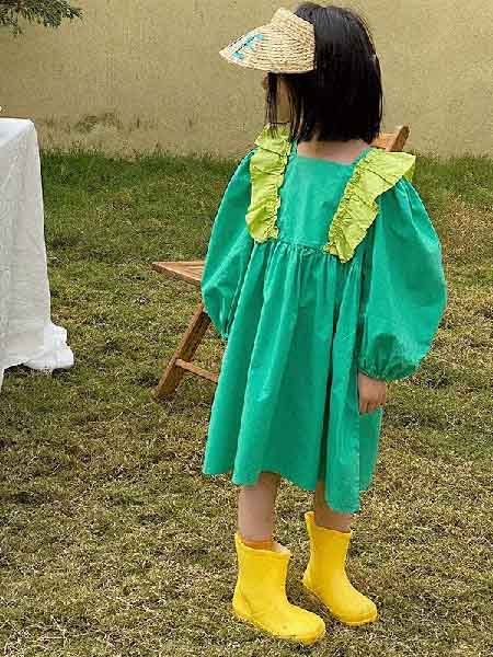 马丘比丘MQBQ童装品牌2022春夏韩版公主森系复古气质款连衣裙