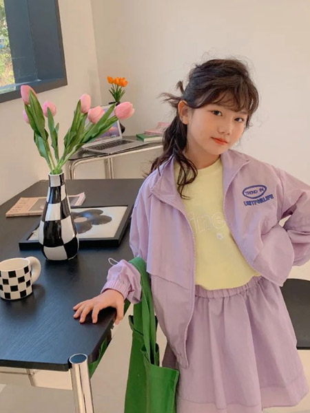 童装品牌2022春夏韩版运动复古宽松潮套装