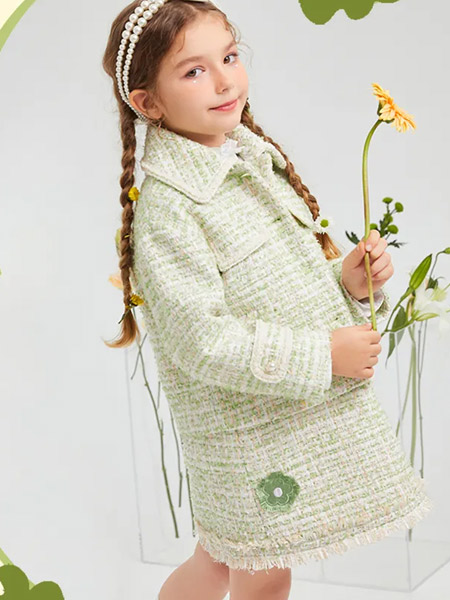 MQD童装品牌2022春夏韩版森系学院复古气质款外套