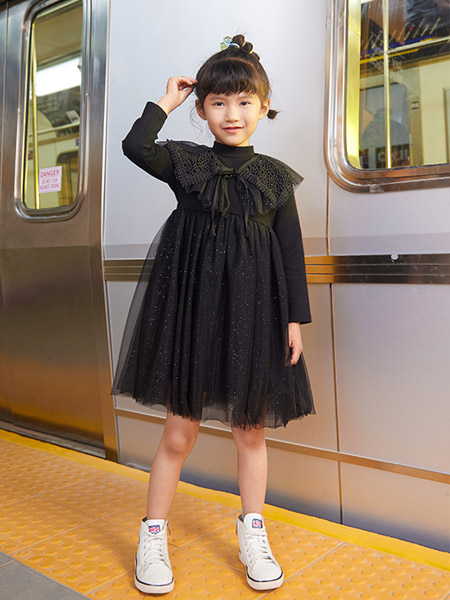 童装品牌2022春夏韩版公主欧根纱气质款蓬蓬裙