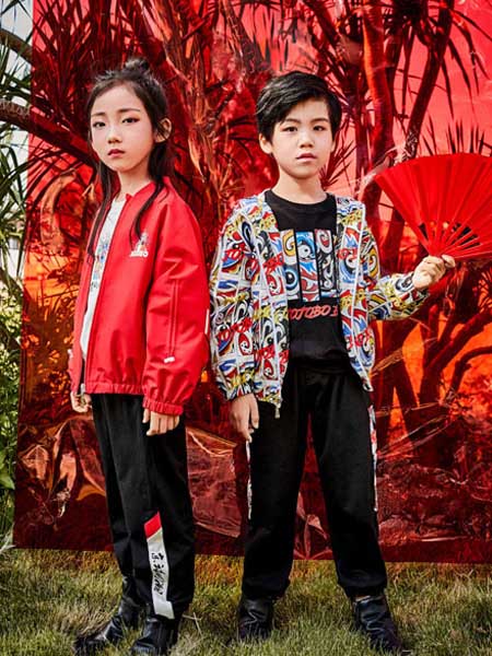 JOJOBO啾比乐童装品牌2022春夏韩版运动复古潮童弹力休闲外套