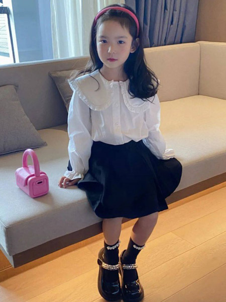 宝贝小象童装品牌2022春夏韩版公主森系复古气质款衬衫