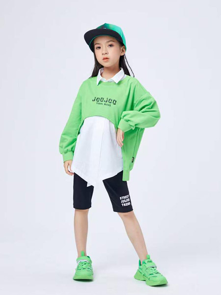 JOJO童装品牌2022春夏韩版运动学院复古潮童宽松潮卫衣