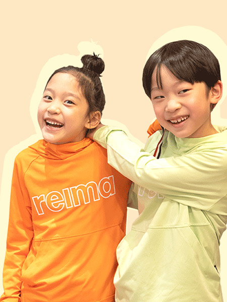 Reima童装品牌2022春夏橙色欧美学院潮童休闲百搭气质款复古弹力休闲运动字母卫衣
