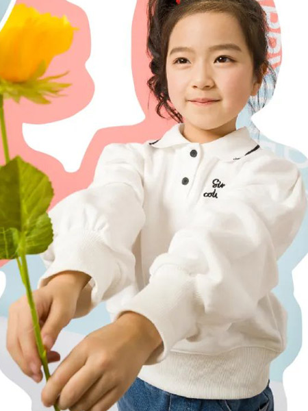 童装品牌2022春夏白色韩版小清新公主森系学院复古气质款百搭长袖POLO衫