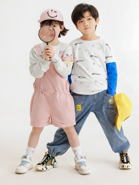 SmileyWorld童鞋品牌2022夏季个性厚底舒适老爹鞋