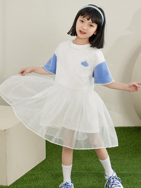 童装品牌2022夏季韩版小清新时尚网纱裙子
