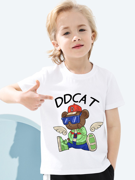 童装品牌2022夏季欧美嘻哈可爱T恤