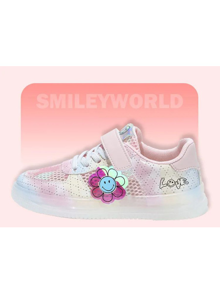 SmileyWorld笑脸童鞋品牌2022夏季可爱透气网面板鞋