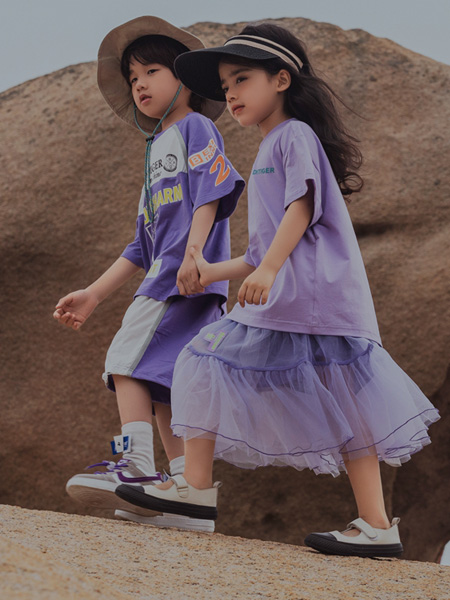 巴迪小虎BaDi Tiger童装品牌2022夏季通勤街头风时尚套装